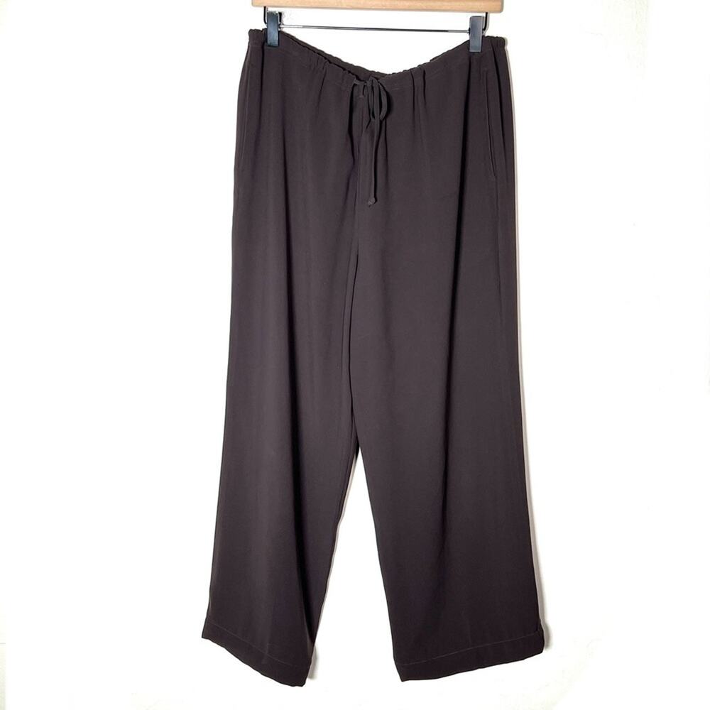 J. Crew dark brown wide cropped leg dress pants size small S B90